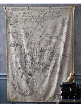Pottery Barn Hogwarts Tapestry Map Harry Potter